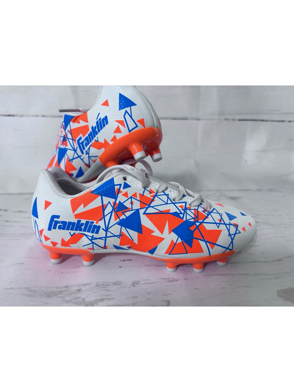 Franklin Sports Sz 13 Youth Soccer Cleats Kids Splatter Design Lace Up